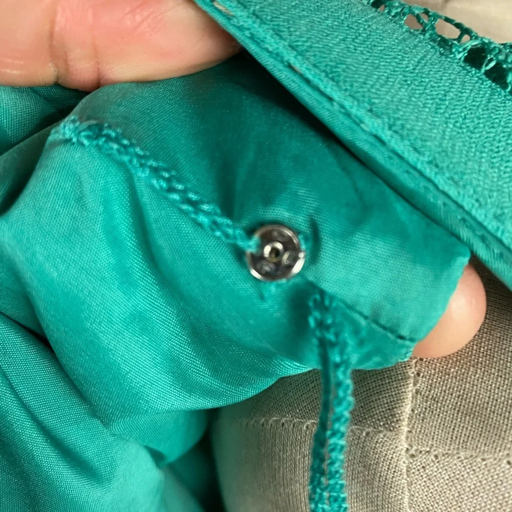 ADRIANNA PAPELL Kelly Green Lace Cap Sleeve Cocktail Sheath Dress US Womens 10 - Picture 5 of 9